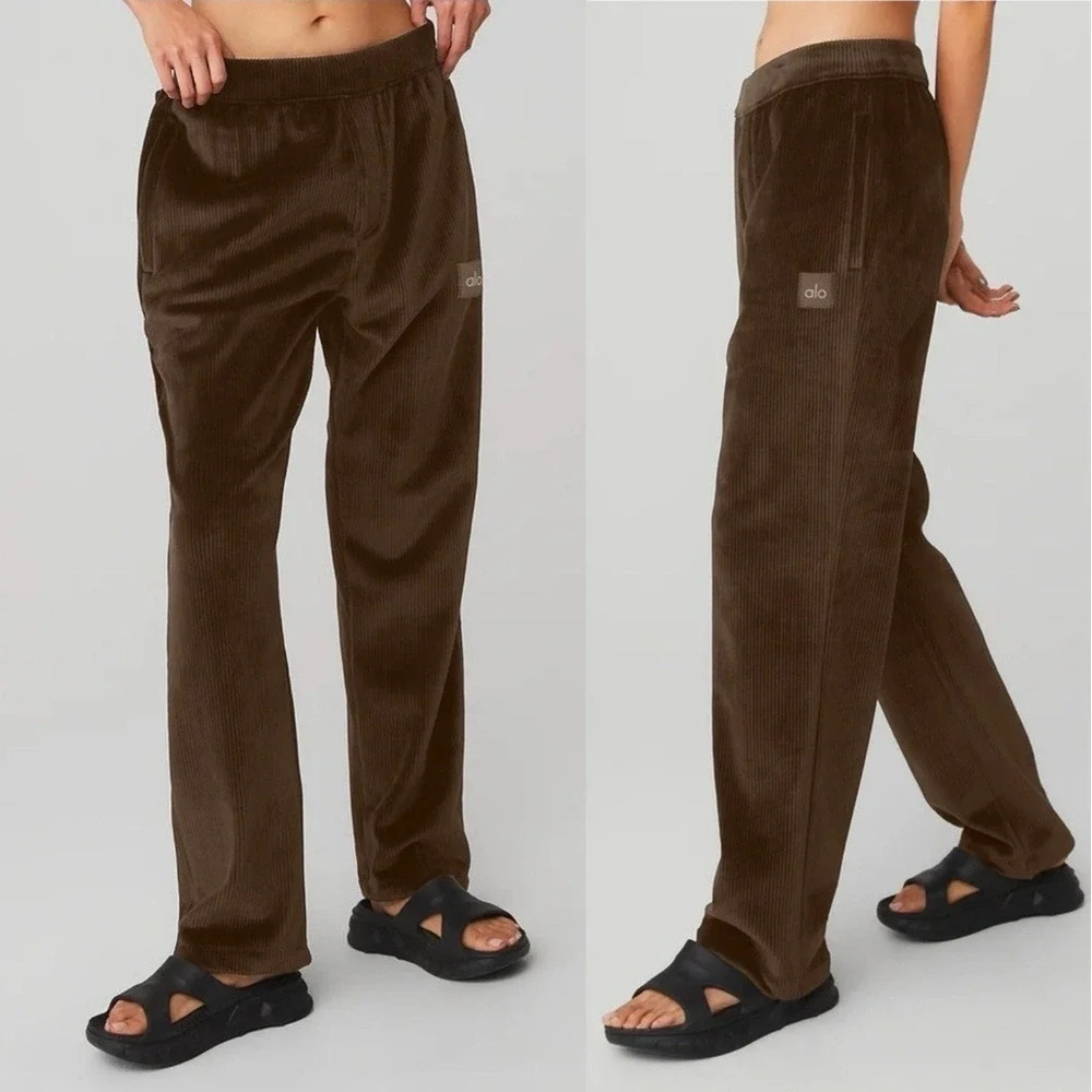 ALO YOGA BALLER UNISEX OVERSIZED ATHELEISURE VELOUR  SKATER Y2K RELAXED